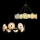 Axyaa Marble Pendant Light with Gold Brass Finish for Home, Hotel, and Bar Decor