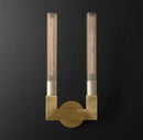 Axyaa Copper Glass LED Wall Sconce - America Country Style for Bedroom Living Room