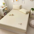 Axyaa Small Fresh Embroidered Mattress Cover: Spring/Summer Single-Piece Fleece Cotton Protector