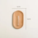 Axyaa Wood Wall Vase Hydroponic Floral Decor - Mounted Plate Vase