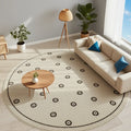 Axyaa Plush Imitation Cashmere Round Carpet Premium Fluffy Rug for Bedroom & Living Room