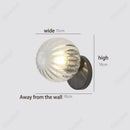 Axyaa Glass Ball LED Wall Lamp for Bedroom Study Living Room Corridor