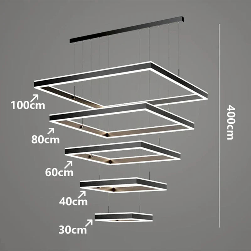 Axyaa Nordic Stair Chandelier Ceiling Light for Living Room Dining Room - Indoor Lighting