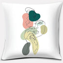 Axyaa Abstract Face Collection Print Square Pillowcase