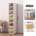 Axyaa Drop Front Shoe Storage Box Organizer Cabinet Rack