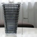 Axyaa Crystal Glass Vase for Flowers Desk Decoration