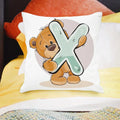 Axyaa Cartoon Bear Alphabet Print Cushion Cover - Children's Room Decor