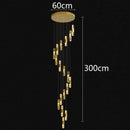Axyaa Crystal Chandelier Stair Pendant Lamp Living Room Pendant Lights Interior Lighting