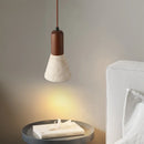 Axyaa Wood Yellow Travertine LED Pendant Lights for Living Room and Bedroom