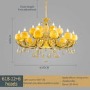 Axyaa Jade Crystal Chandelier: Luxury Marble Living Room Pendant Light