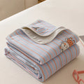 Axyaa Gauze Cotton Throw Blanket with AB Side, Ideal for Home, Baby, and Travel