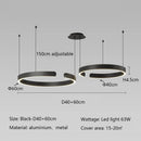 Axyaa Modern Ring LED Chandelier for Living Dining Room Pendant Light