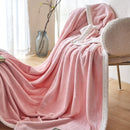 Axyaa Soft Flannel Blanket: All Season Lightweight Coral Fleece Throw for Sofa, Bed
