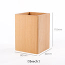 Axyaa Black Walnut Desktop Pen Holder: Simple Japanese Style Office Storage Box
