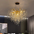 Axyaa Crystal G9 Chandelier: Modern Luxury Indoor LED Pendant Lights for Living Room