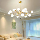Axyaa Gold Black LED Branch Chandelier for Living Room & Bedroom