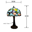 Axyaa Tiffany Style Stained Glass Table Lamp - 12 Inch Alloy Base Lighting