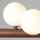 Axyaa Nordic Wood Grain Chandelier: Modern LED Decorative Lighting for Living Room and Dining Area