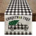 Christmas Tree Printed Table Runner by Axyaa: Festive Home Party Decor