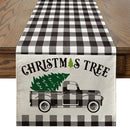 Christmas Tree Printed Table Runner by Axyaa: Festive Home Party Decor