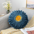 Axyaa Velvet Pink White 3D Chrysanthemum Throw Pillow Bouquet Model
