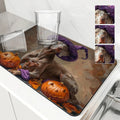 Axyaa Halloween Pumpkin Drain Pad Kitchen Drying Mat