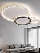 Axyaa Light Luxury Crystal Ceiling Chandelier for Living Room and Bedroom