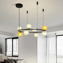 Axyaa Glass Ball Chandelier for Living Room, Bar, and Dining Area