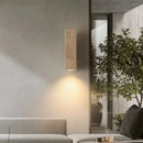 Axyaa Square Stone LED Wall Lamp Modern Nordic Yellow Travertine Wabi Sabi