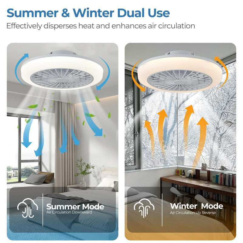 Axyaa Smart LED Ceiling Fan Light with APP Remote Control for Home and Office