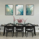Luxurious Gilt Marble Art Print by Axyaa - Turquoise Gold Foil Texture For Home Decor