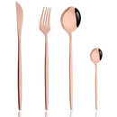 Axyaa Pink Silver Stainless Steel Cutlery Set