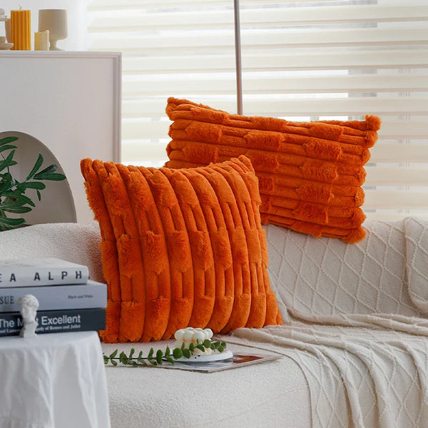 Axyaa Simulated Fur Cushion Cover 45x45cm Soft Plush Winter Essential