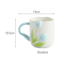 Axyaa Camellia Flower Ceramic Coffee Mug, 450ml Capacity