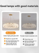 Axyaa Modern Shell Glass Chandelier LED Pendant Light for Stylish Home Decor