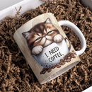 Axyaa Cute Cat Mug - Kitty Lover's Gift - Office Coffee Tea Cup