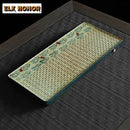 Axyaa Hand-painted Blue White Flint Red Tea Tray Japanese Cuisine Table Water Coffee Tray