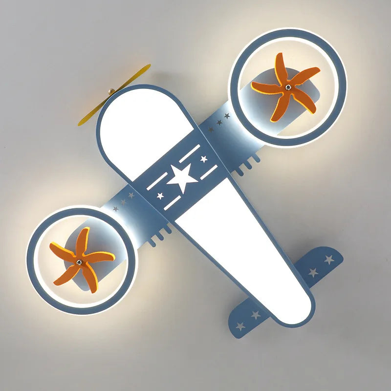 Axyaa Airplane Ceiling Lights Remote Control Dimming LED Chandelier