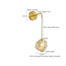Axyaa Amber Glass LED Wall Lights - Japanese Vintage Wandlamp