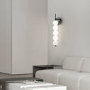 Axyaa Glass Bedside LED Wall Lamp Copper Gold Black Parlor Shop Hotel Light Fixtures