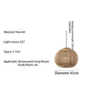 Axyaa Handmade Rattan Lantern Pendant Lights for Wabi-sabi Restaurant and Zen Dining
