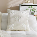 Velvet Bowknot Pillowcase Set for Cute Home Decoration by Axyaa