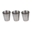Axyaa Stainless Steel Shot Glasses 4-Pack with Leather Case - Camping Drinkware