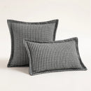 Axyaa Hounds tooth Square Cushion Cover 45x45cm in Orange Green Blue Black