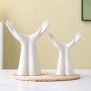 Nordic White Ceramic Vase for Axyaa Home Decor