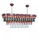 Axyaa Ceramic Chandelier: Vibrant Art Light for Home & Hospitality Decor