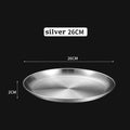 Axyaa Stainless Steel Dining Round Bone Spitting Dish Shallow Tray Fruit Meat Cookware