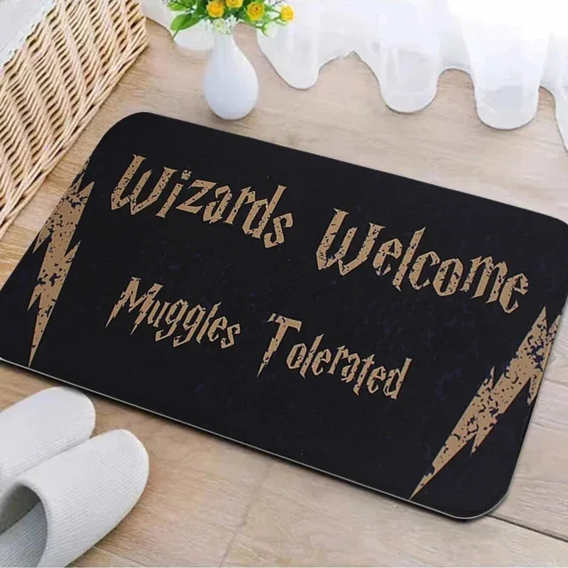 Axyaa Wizard Muggle Entrance Mat: Non-Slip Absorbent Hallway Carpet
