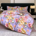 Axyaa Cotton Flower 4-Piece Bedding Set - Thickened & Large Printing