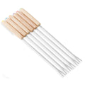 Axyaa Stainless Steel Wooden Handle Fruit Cake Cheese Hot Pot Fork
